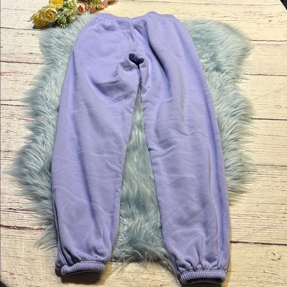 Dr. Seuss Lavender The Grinch Logo Sweatpants sz XS
